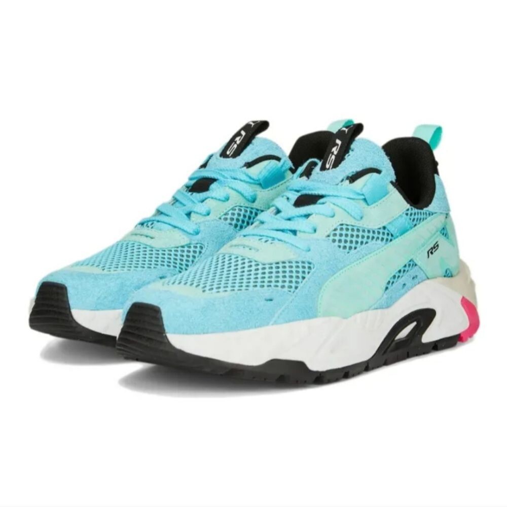 Puma Men's RS-Track Horizon Lace Up Running Shoes Sneakers, Hero Blue, Sz 10.5